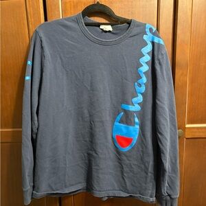 Champion vintage long sleeve navy blue
